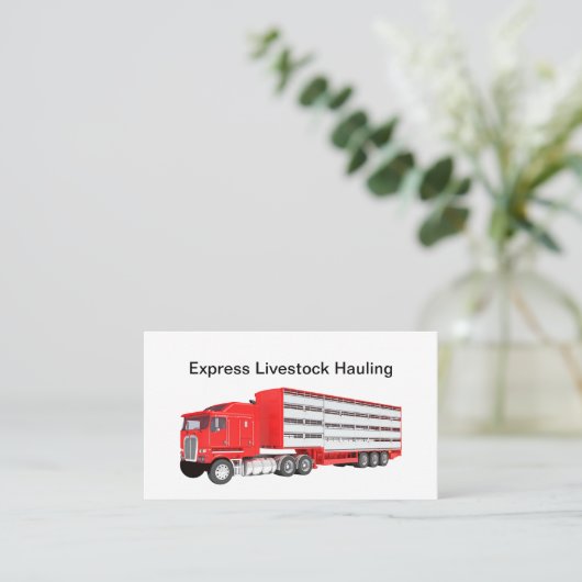 家畜運搬及び運搬 名刺 (スタンド正面)