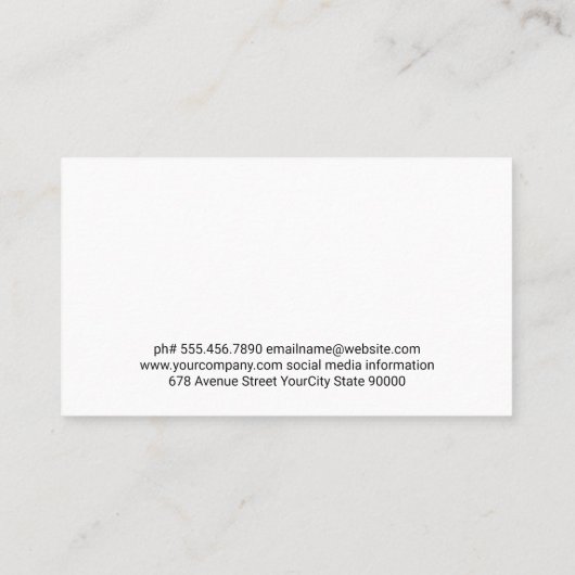 家畜食べの草の上の農場 名刺 (裏面)