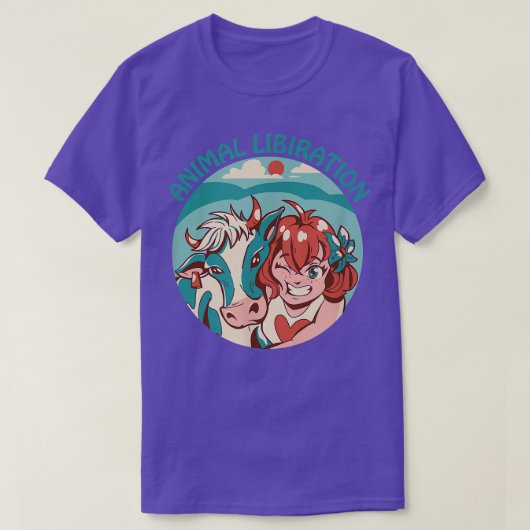 家畜飼育ベジタリアン動物no tシャツ (デザイン正面)