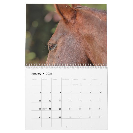 家畜 カレンダー (1月 2026)