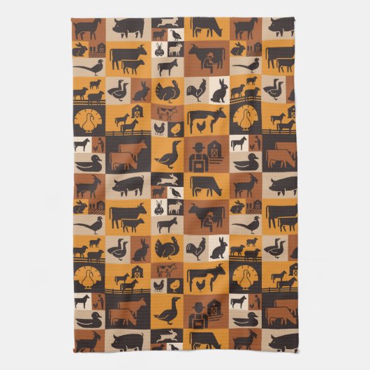 家畜 キッチンタオル (縦)