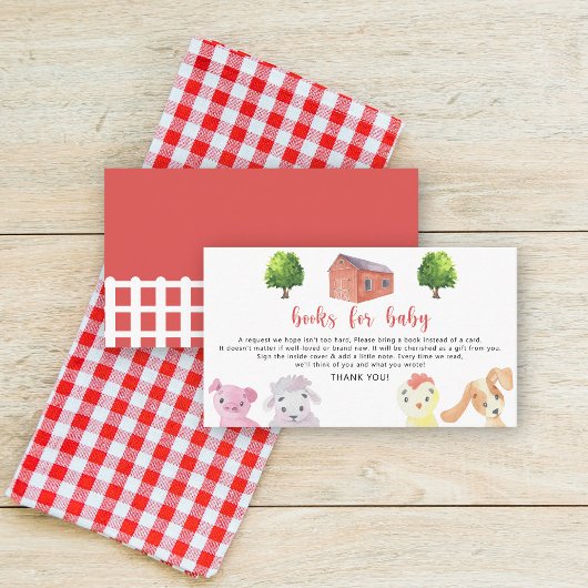 家畜 – ベビーチケット用の本 エンクロージャーカード