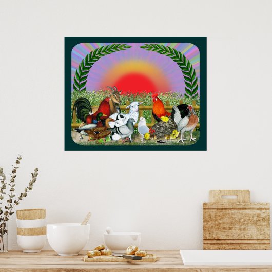 家畜 ポスター (キッチン)