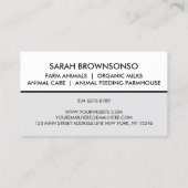 家畜 獣医 牛 羊 ヤギ 乳製品 豚 名刺 (裏面)