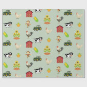 家畜・農業生活・農業動物 ラッピングペーパー (フラット)