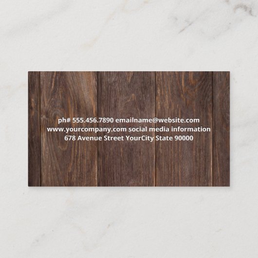 家畜 |農業 |フィールドトラクター 名刺 (裏面)