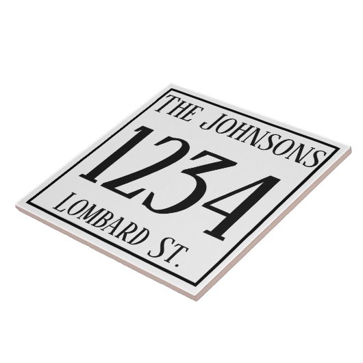 家番号と通り&名前 タイル (側面)