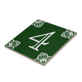 家番号 – スペインの白(緑) タイル (側面)