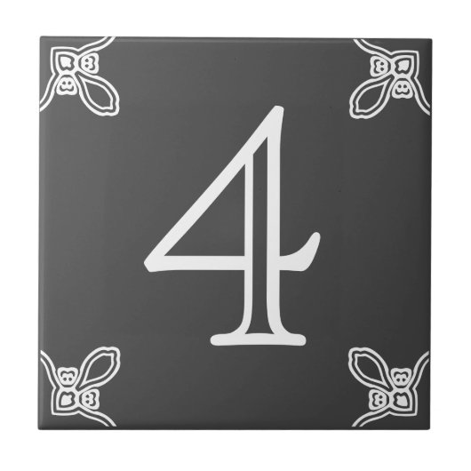 家番号 – 灰色スペインののタイルの白 タイル (正面)