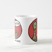 家禽の言語マグ(両面) コーヒーマグカップ (中央)