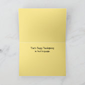 家禽の言語幸せな感謝祭の七面鳥 シーズンカード (内部)