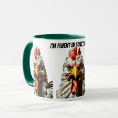 家禽語に堪能 マグカップ (正面左)