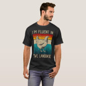 家禽語を操るニワトリ Tシャツ (正面フル)