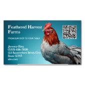 家禽農家カスタムQR マグネット名刺 (正面)