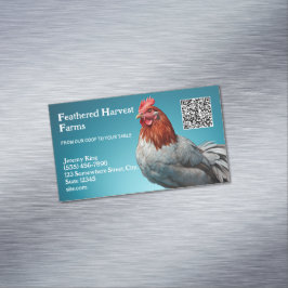 家禽農家カスタムQR マグネット名刺