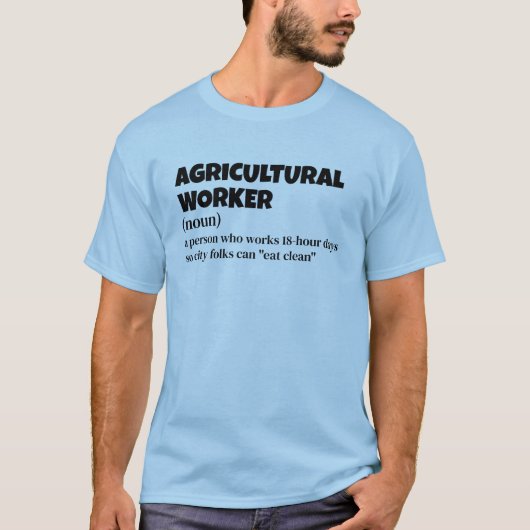 家禽農家-おもしろい定義 Tシャツ (正面)