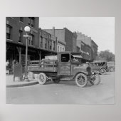 家禽類の配達トラック, 1926.ヴィンテージ写真 ポスター (正面)