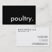 家禽。 名刺 (正面/裏面)