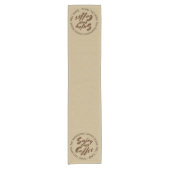 "家私達のコーヒー"かビジネスを楽しんで下さい ショートテーブルランナー (正面)