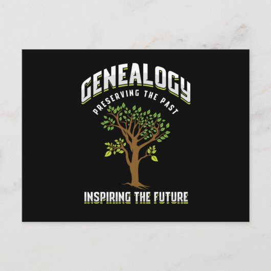 家系図の贈り物を保存する系図家 ポストカード (正面)