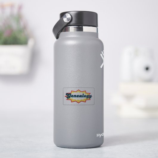 家系図+コミック風デザイン シール (HydroFlask)