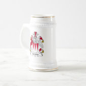 家紋をボリボリ噛んで下さい ビールジョッキ (正面左)