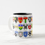 家紋コートオブアームズ紋章シールド ツートーンマグカップ (正面左)