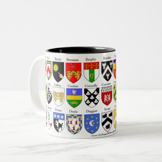 家紋コートオブアームズ紋章シールド ツートーンマグカップ (正面左)