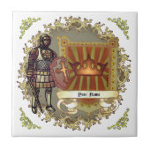 家紋シールド名字 タイル (正面)