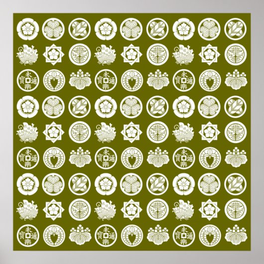 家紋パターン2 ポスター (正面)