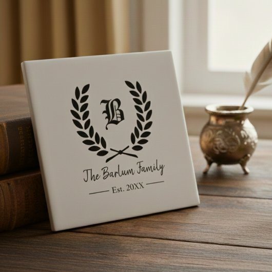 家紋モノグラムセラミックタイル タイル