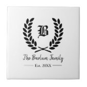 家紋モノグラムセラミックタイル タイル (正面)