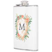 家紋冬フローラモノグラム フラスク (左)