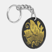 家紋日本のアゲハチョウ キーホルダー (正面左)