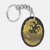 家紋日本の波 キーホルダー (正面左)
