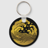 家紋日本の波 キーホルダー (正面)