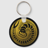 家紋日本の – ムカデ キーホルダー (正面)