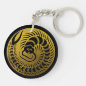 家紋日本の – ムカデ キーホルダー (裏面)