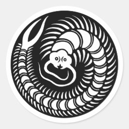 家紋日本の – ムカデ ラウンドシール