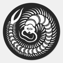 家紋日本の – ムカデ ラウンドシール