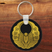 家紋日本の – 蝶 キーホルダー (裏面)