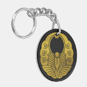 家紋日本の – 蝶 キーホルダー (正面左)