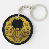 家紋日本の – 蝶 キーホルダー (裏面)