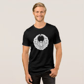 家紋日本の – 蝶 トライブレンドTシャツ (正面全面)