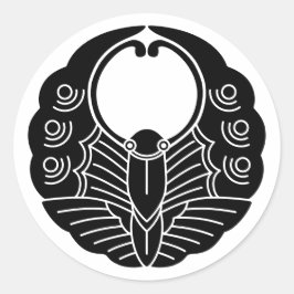 家紋日本の – 蝶 ラウンドシール