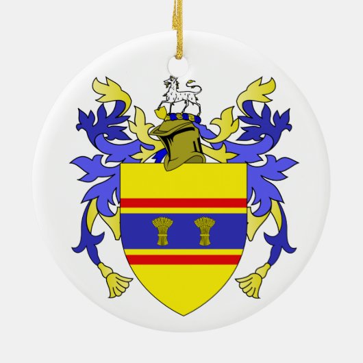 家紋織工の紋章付き外衣 セラミックオーナメント (裏面)