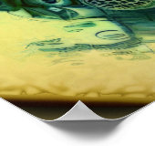 家紋 – パターンpareidolia ポスター (角)