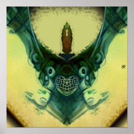 家紋 – パターンpareidolia ポスター