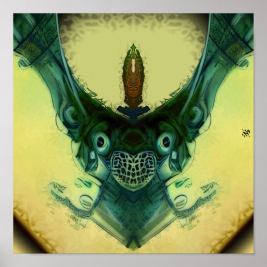 家紋 – パターンpareidolia ポスター (正面)