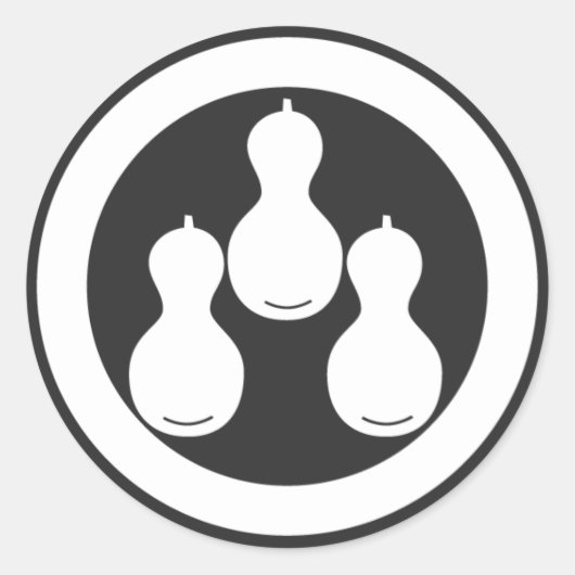 [家紋]植物 ラウンドシール (正面)